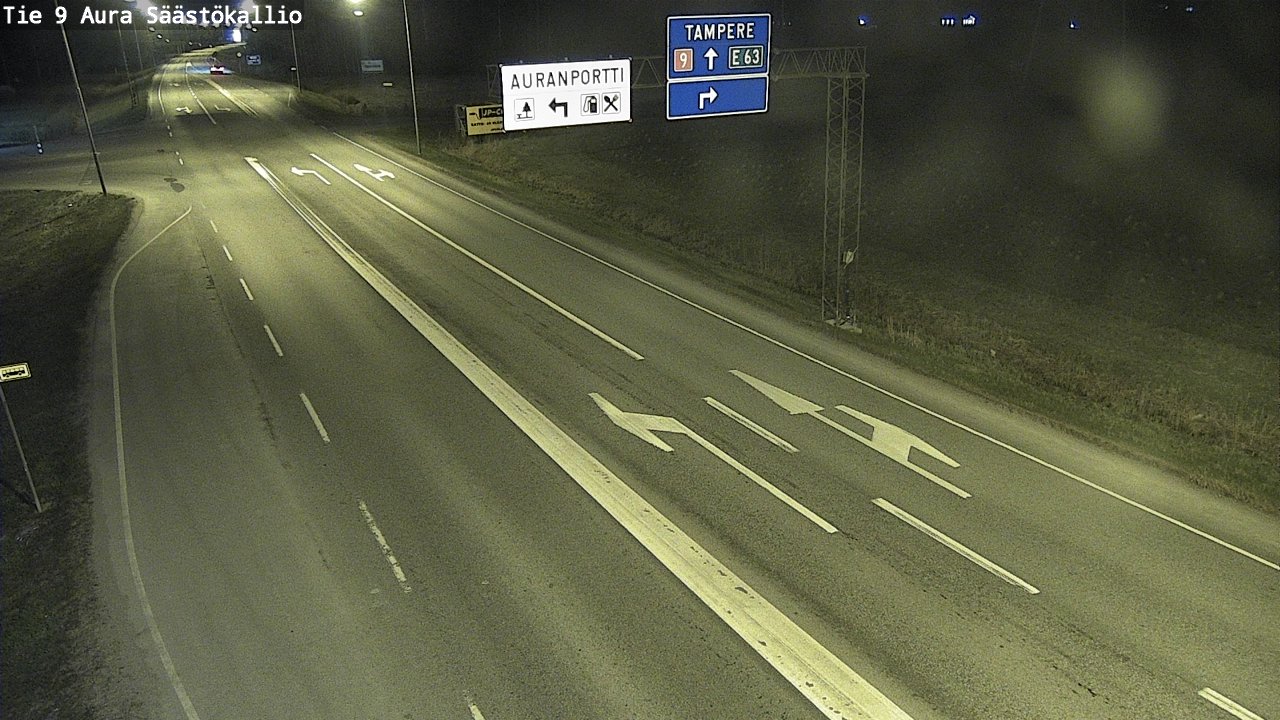 Weather Camera Image Väg 9 Aura, Säästökallio, Aura, Varsinais-Suomi