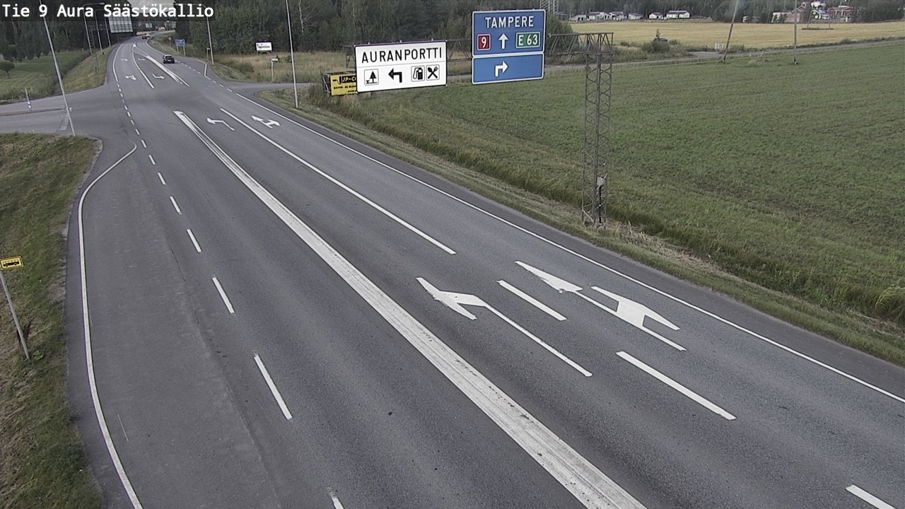 Weather Camera Image Road 9 Aura, Säästökallio, Aura, Varsinais-Suomi