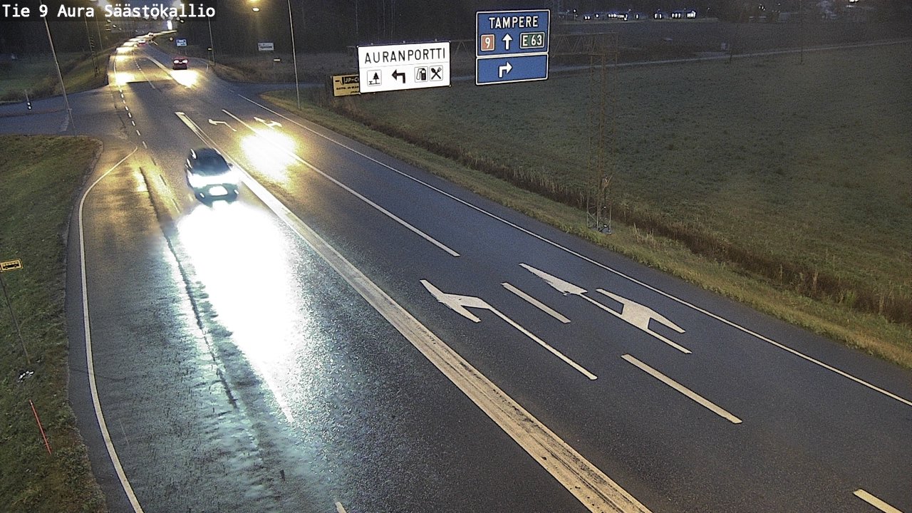 Kelikamerat Kuva Tie 9 Aura, Säästökallio, Aura, Varsinais-Suomi