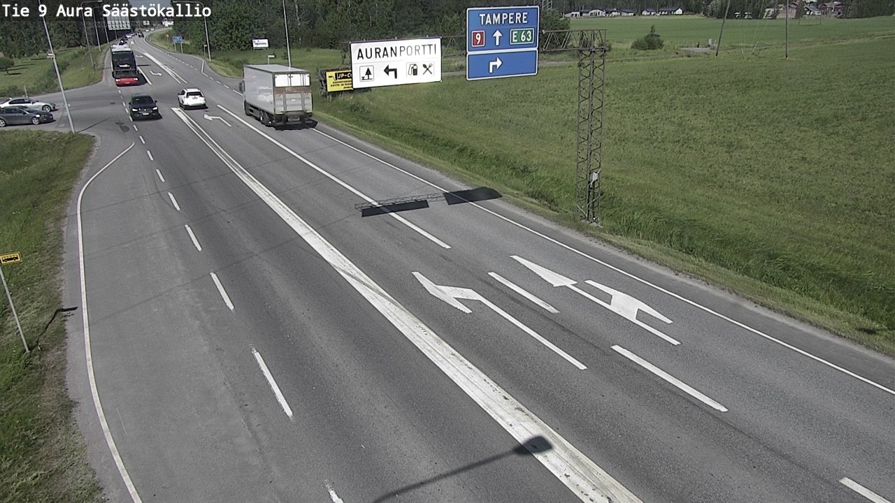 Weather Camera Image Väg 9 Aura, Säästökallio, Aura, Varsinais-Suomi