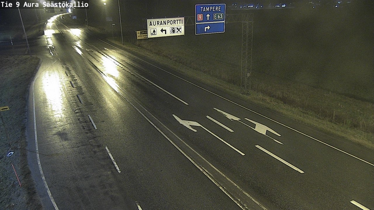 Weather Camera Image Väg 9 Aura, Säästökallio, Aura, Varsinais-Suomi