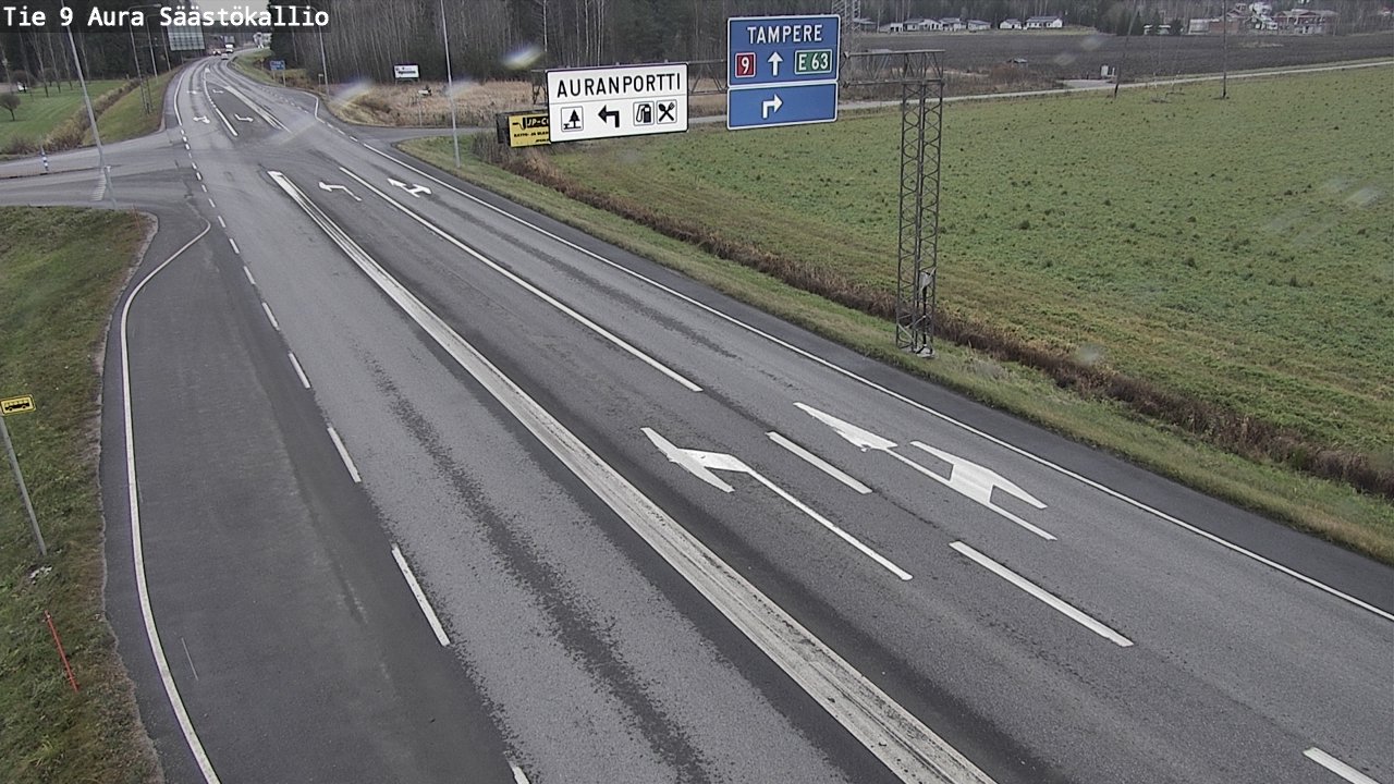 Kelikamerat Kuva Tie 9 Aura, Säästökallio, Aura, Varsinais-Suomi