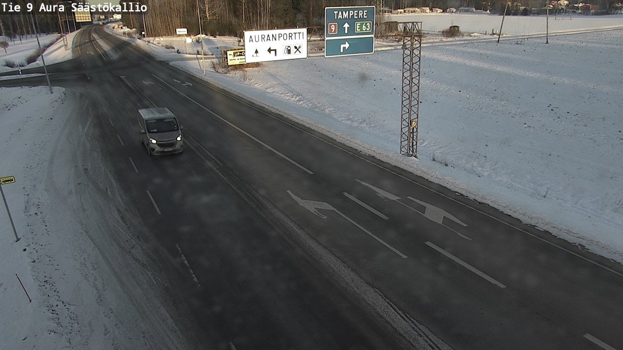 Weather Camera Image Road 9 Aura, Säästökallio, Aura, Varsinais-Suomi