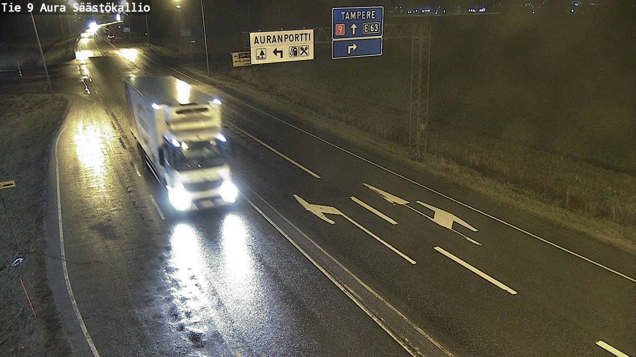 Weather Camera Image Väg 9 Aura, Säästökallio, Aura, Varsinais-Suomi