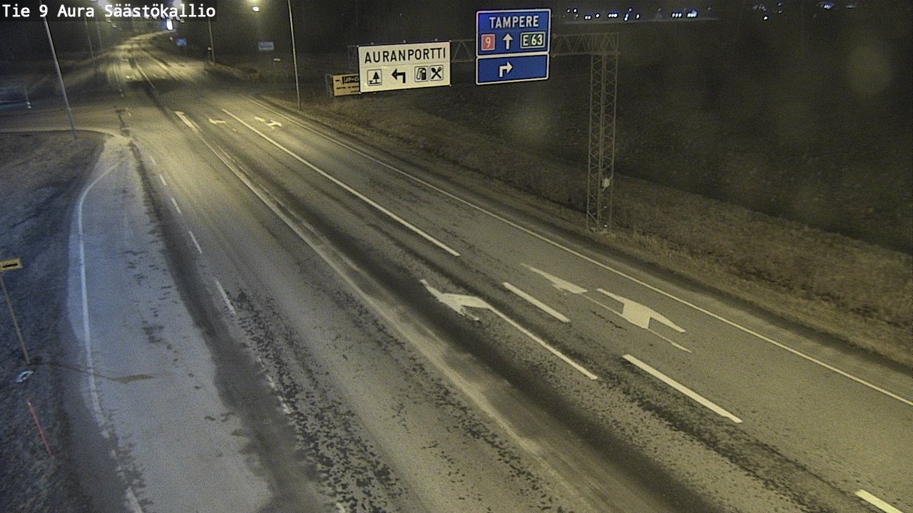 Weather Camera Image Road 9 Aura, Säästökallio, Aura, Varsinais-Suomi