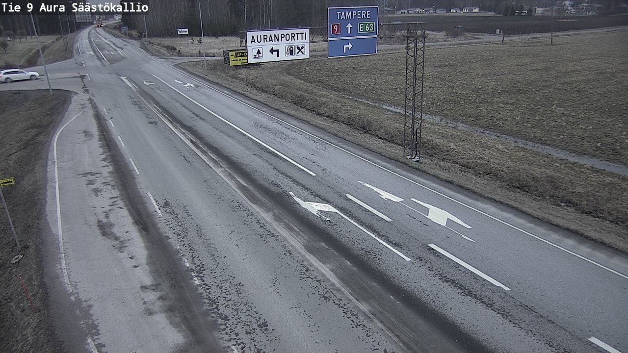 Weather Camera Image Road 9 Aura, Säästökallio, Aura, Varsinais-Suomi