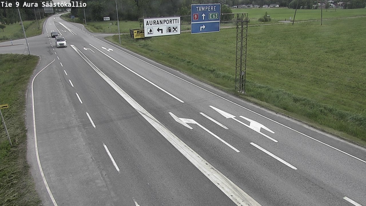Weather Camera Image Väg 9 Aura, Säästökallio, Aura, Varsinais-Suomi