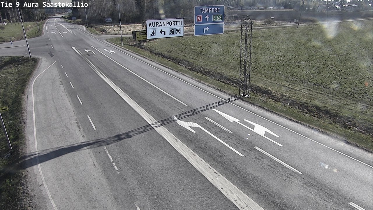 Weather Camera Image Road 9 Aura, Säästökallio, Aura, Varsinais-Suomi