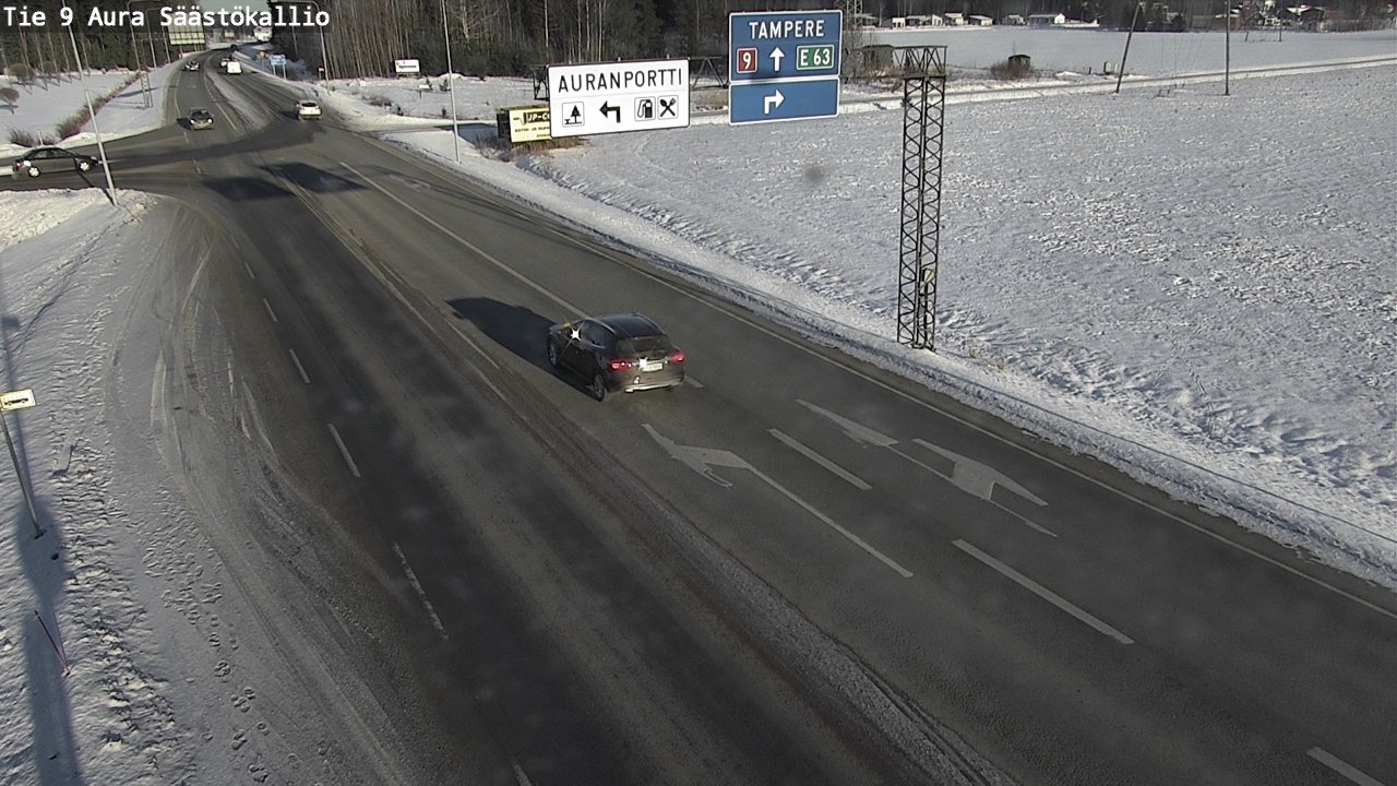 Weather Camera Image Road 9 Aura, Säästökallio, Aura, Varsinais-Suomi