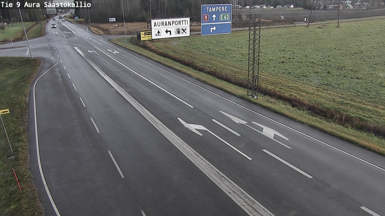 Kelikamerat Kuva Tie 9 Aura, Säästökallio, Aura, Varsinais-Suomi