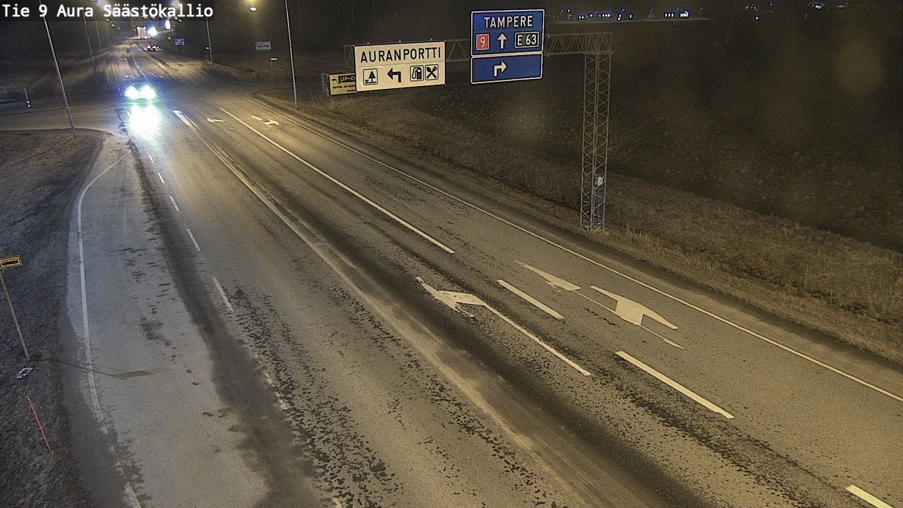 Weather Camera Image Road 9 Aura, Säästökallio, Aura, Varsinais-Suomi