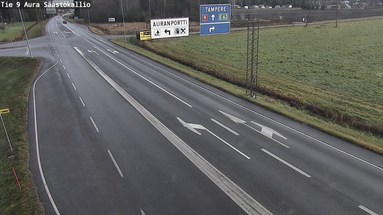 Kelikamerat Kuva Tie 9 Aura, Säästökallio, Aura, Varsinais-Suomi