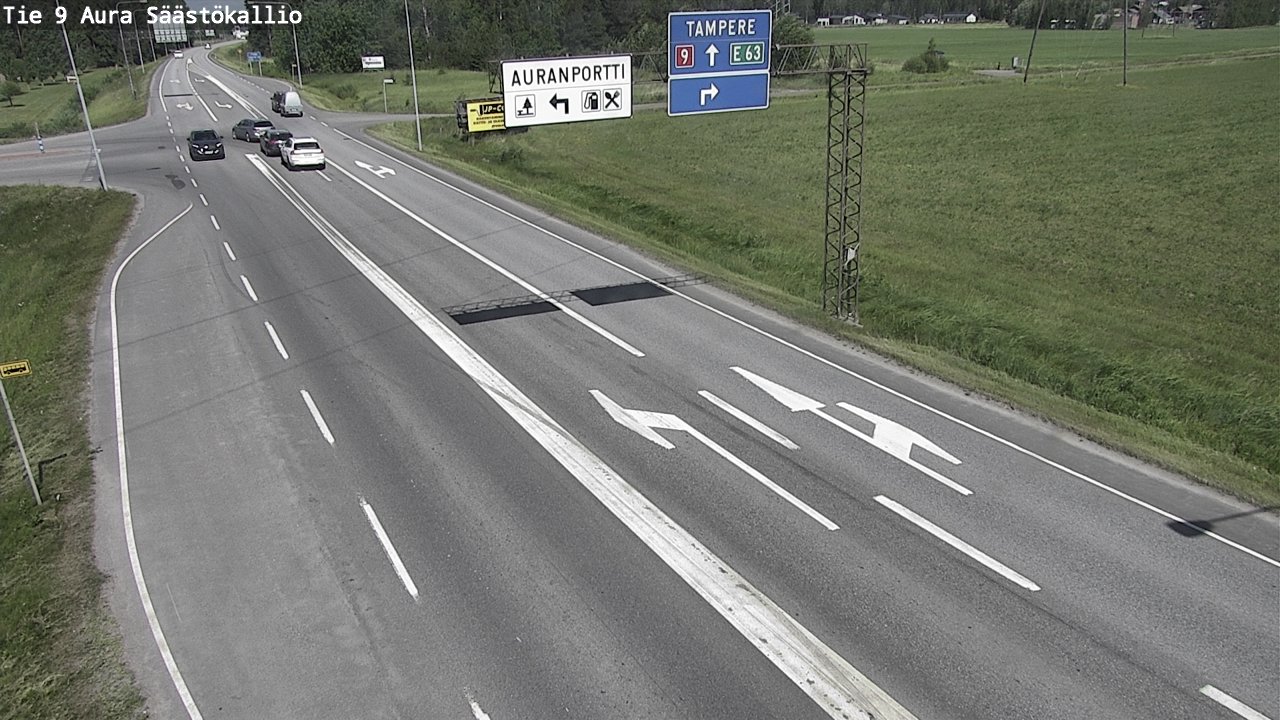 Weather Camera Image Väg 9 Aura, Säästökallio, Aura, Varsinais-Suomi