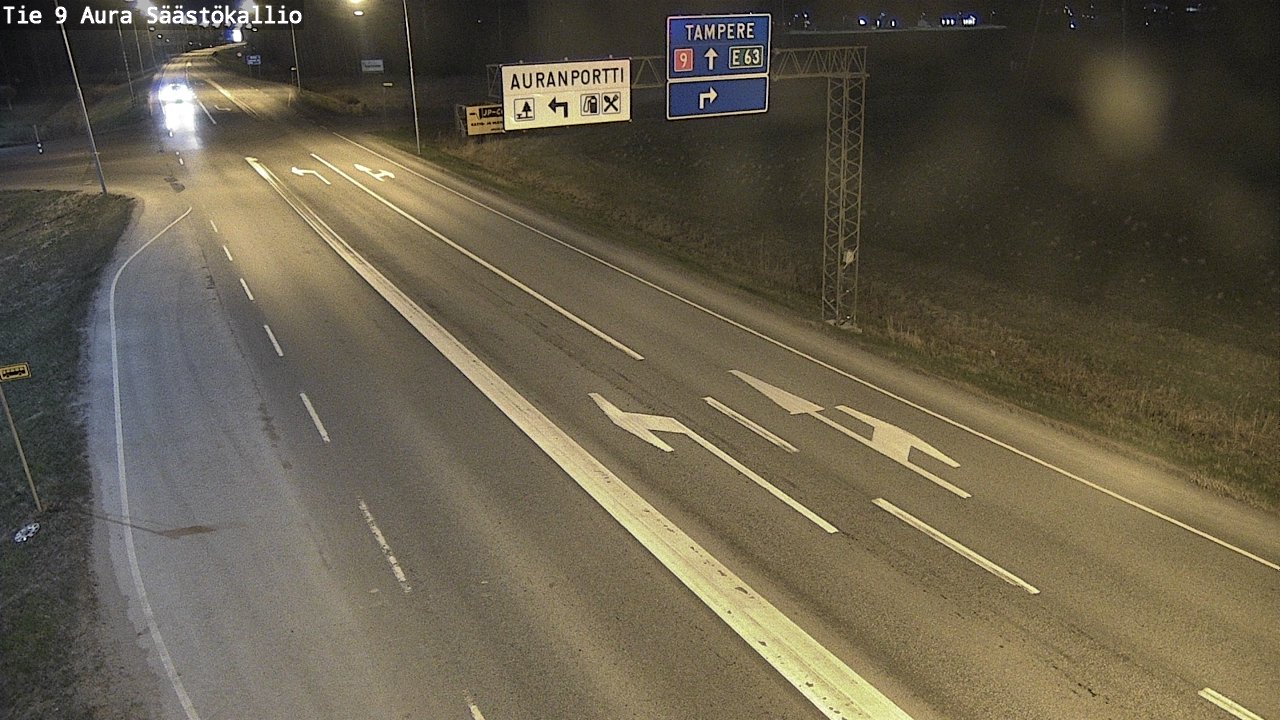 Weather Camera Image Väg 9 Aura, Säästökallio, Aura, Varsinais-Suomi