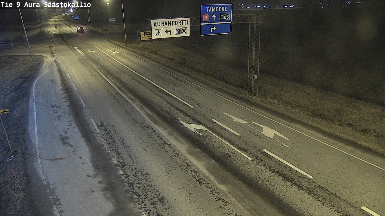 Weather Camera Image Road 9 Aura, Säästökallio, Aura, Varsinais-Suomi
