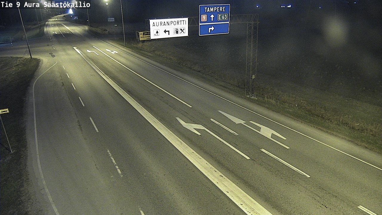 Weather Camera Image Väg 9 Aura, Säästökallio, Aura, Varsinais-Suomi