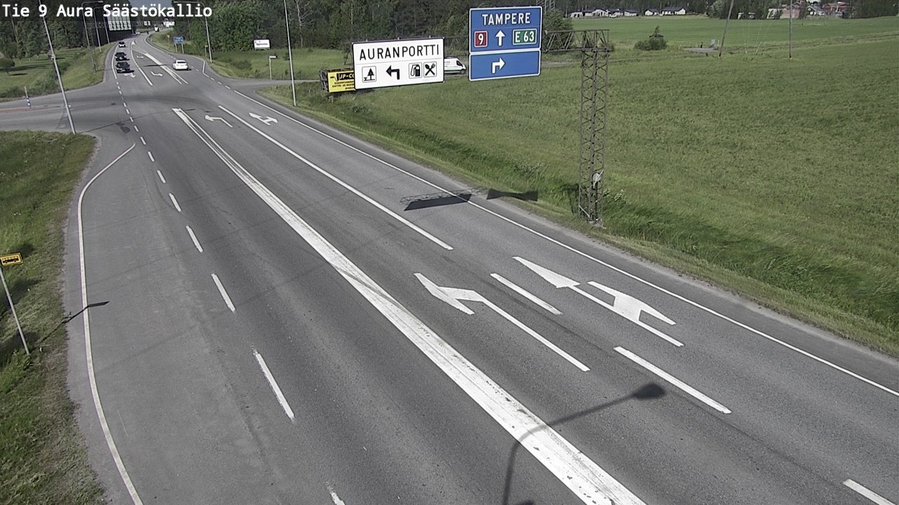 Weather Camera Image Väg 9 Aura, Säästökallio, Aura, Varsinais-Suomi