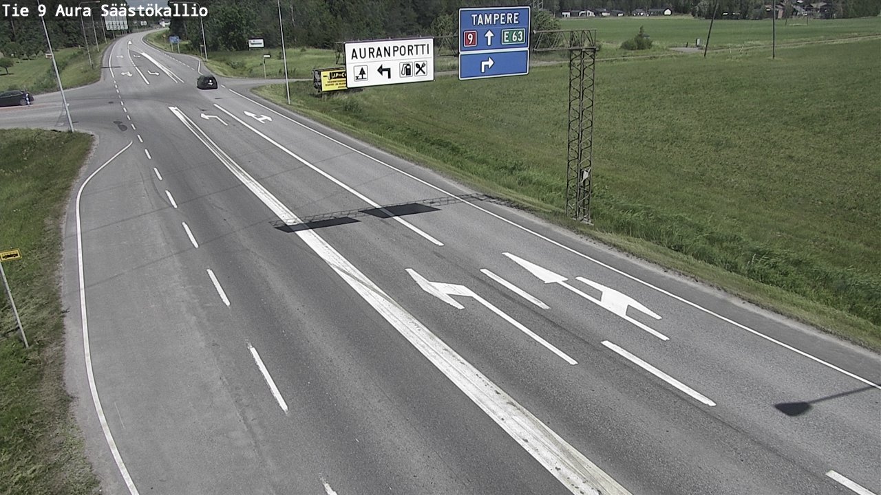 Weather Camera Image Väg 9 Aura, Säästökallio, Aura, Varsinais-Suomi