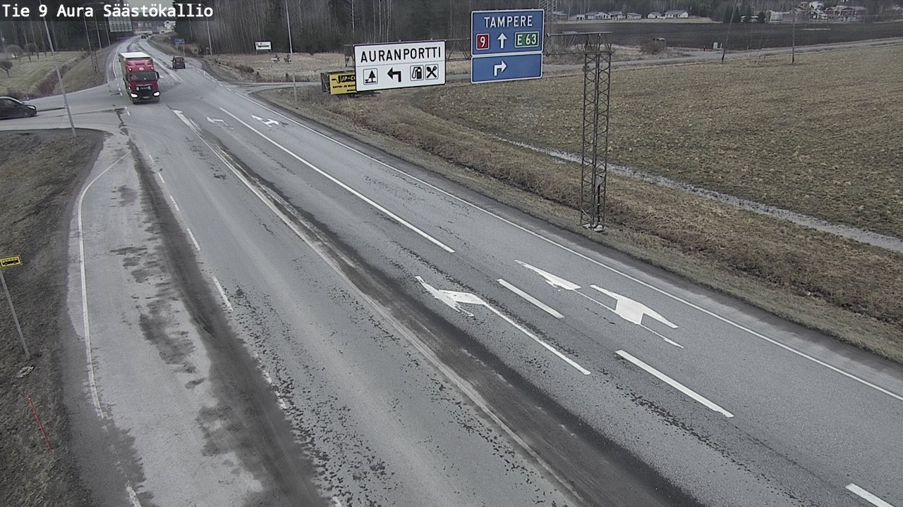 Weather Camera Image Road 9 Aura, Säästökallio, Aura, Varsinais-Suomi