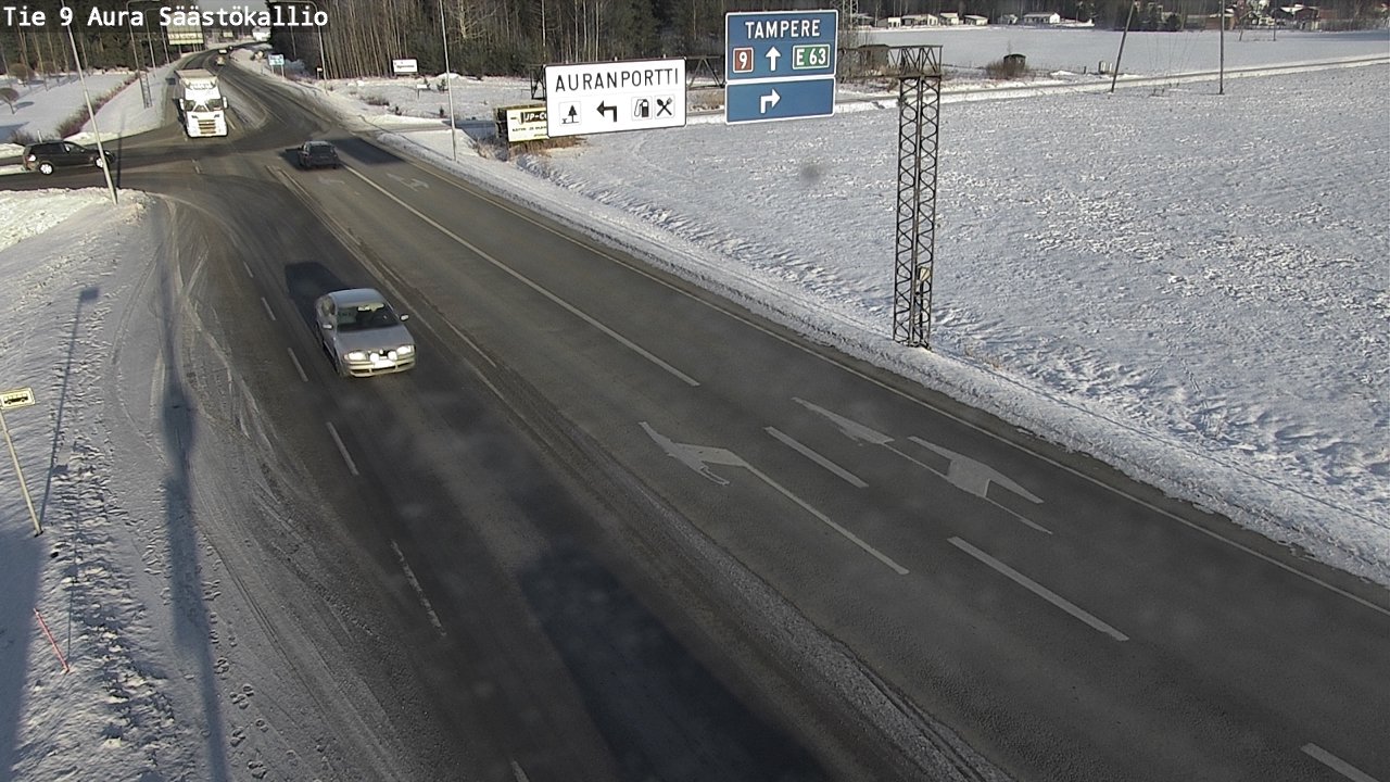 Weather Camera Image Road 9 Aura, Säästökallio, Aura, Varsinais-Suomi