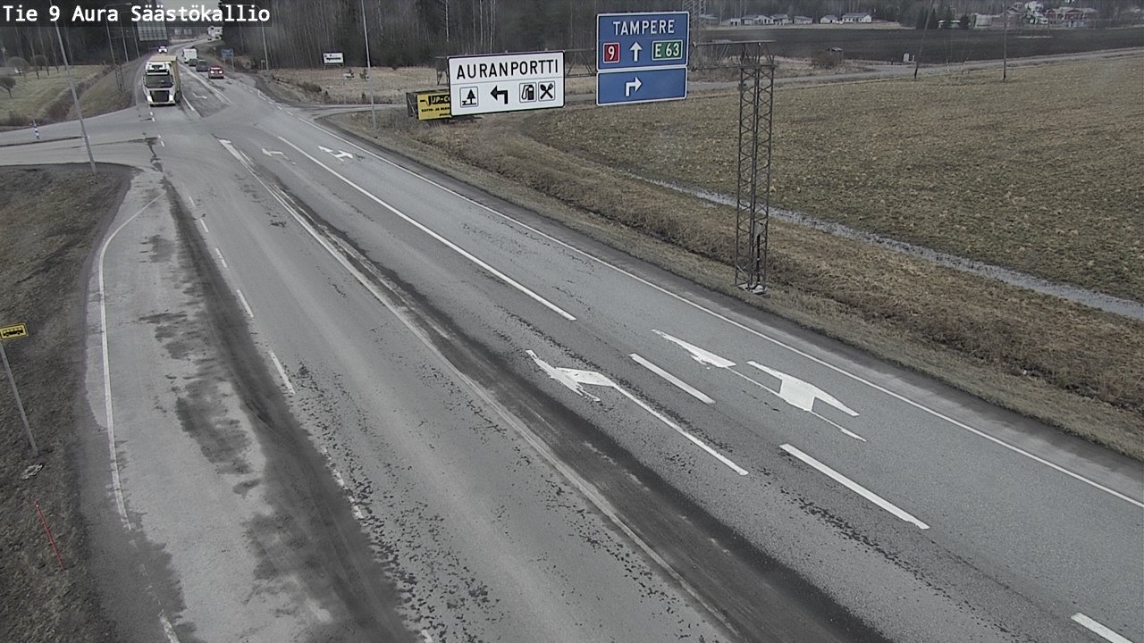 Kelikamerat Kuva Tie 9 Aura, Säästökallio, Aura, Varsinais-Suomi