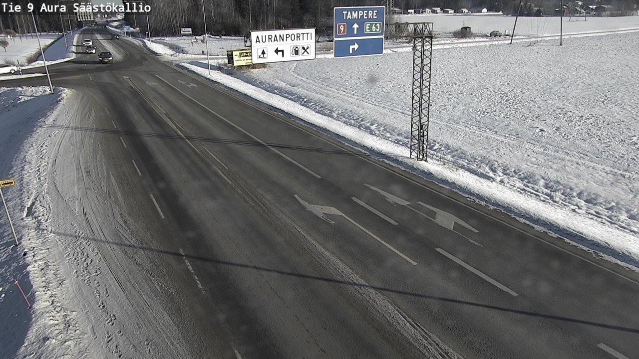Weather Camera Image Road 9 Aura, Säästökallio, Aura, Varsinais-Suomi
