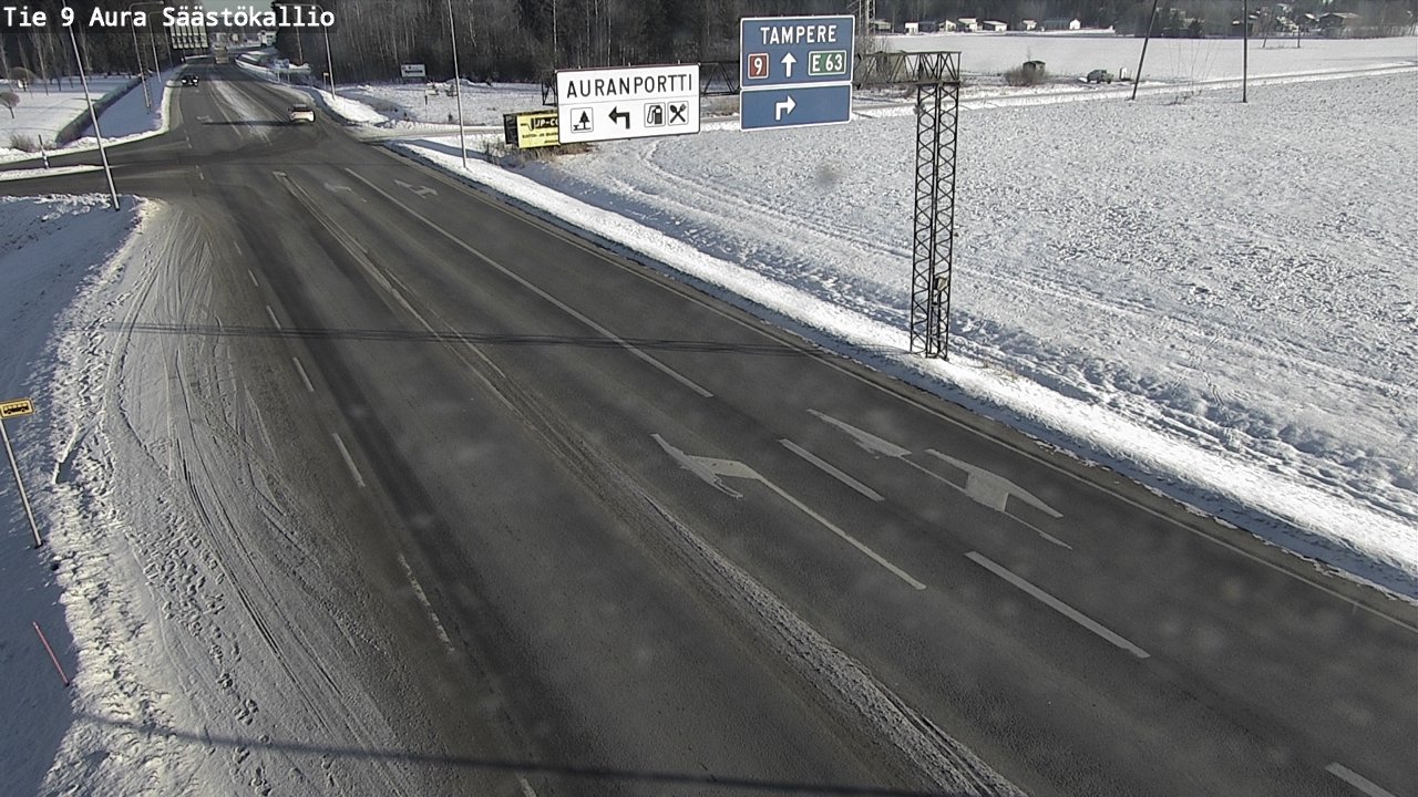 Weather Camera Image Road 9 Aura, Säästökallio, Aura, Varsinais-Suomi