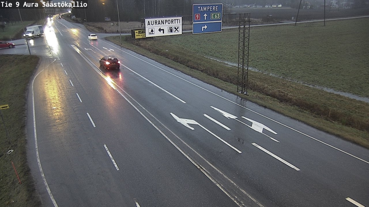 Weather Camera Image Väg 9 Aura, Säästökallio, Aura, Varsinais-Suomi