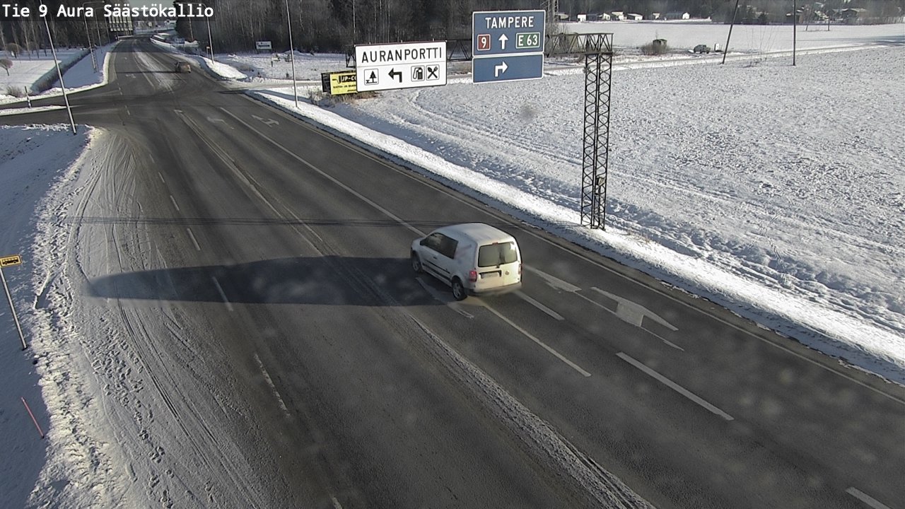 Weather Camera Image Road 9 Aura, Säästökallio, Aura, Varsinais-Suomi