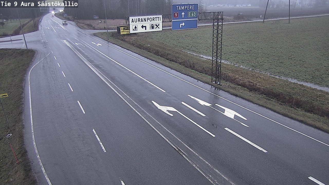 Weather Camera Image Väg 9 Aura, Säästökallio, Aura, Varsinais-Suomi