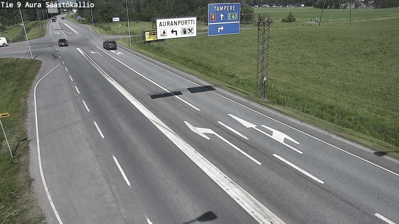Weather Camera Image Väg 9 Aura, Säästökallio, Aura, Varsinais-Suomi