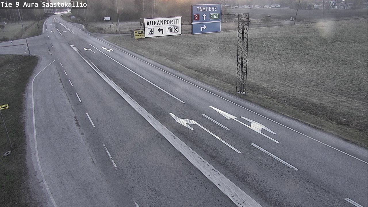 Weather Camera Image Väg 9 Aura, Säästökallio, Aura, Varsinais-Suomi