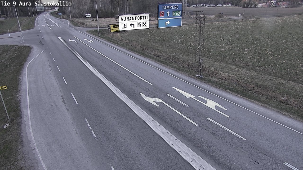 Weather Camera Image Väg 9 Aura, Säästökallio, Aura, Varsinais-Suomi