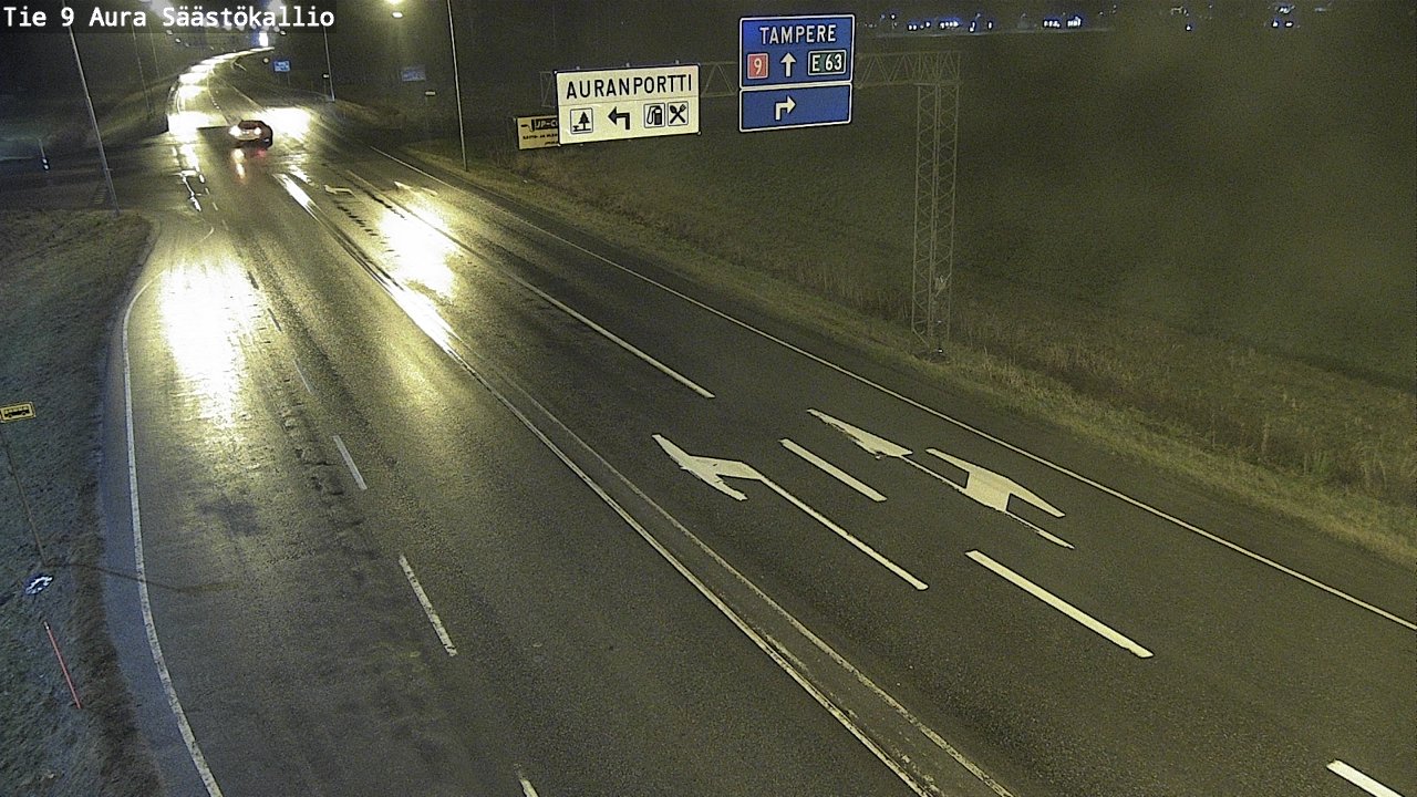 Weather Camera Image Väg 9 Aura, Säästökallio, Aura, Varsinais-Suomi