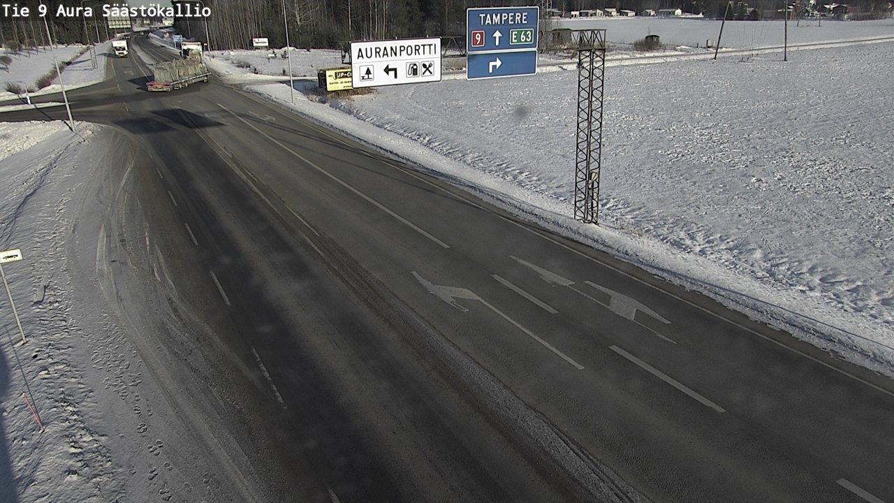 Weather Camera Image Road 9 Aura, Säästökallio, Aura, Varsinais-Suomi