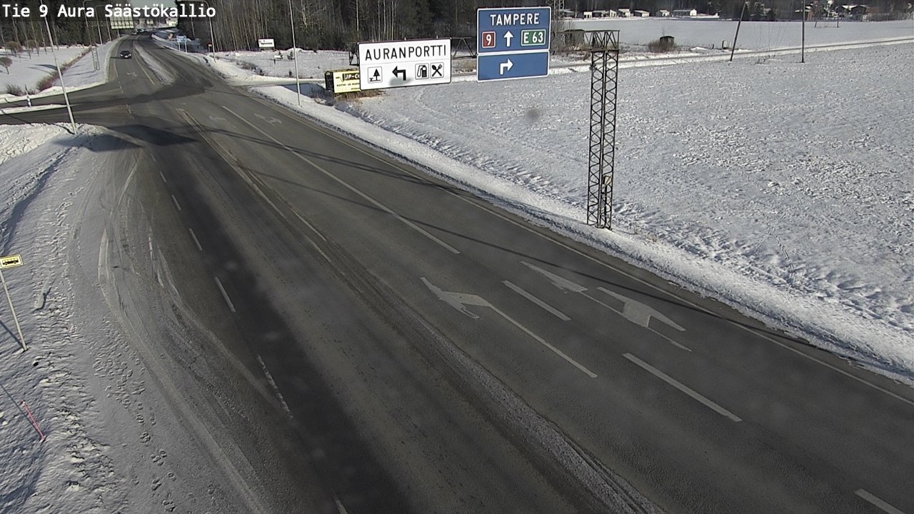 Weather Camera Image Road 9 Aura, Säästökallio, Aura, Varsinais-Suomi