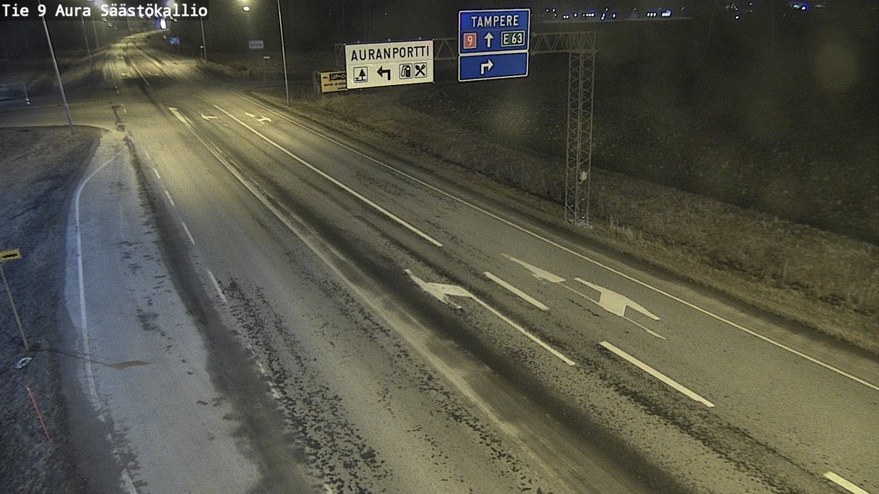 Weather Camera Image Road 9 Aura, Säästökallio, Aura, Varsinais-Suomi