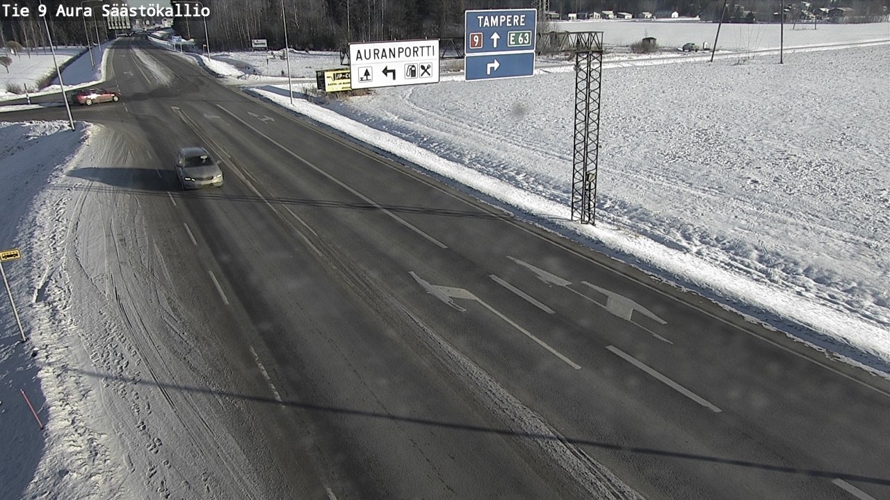 Weather Camera Image Road 9 Aura, Säästökallio, Aura, Varsinais-Suomi