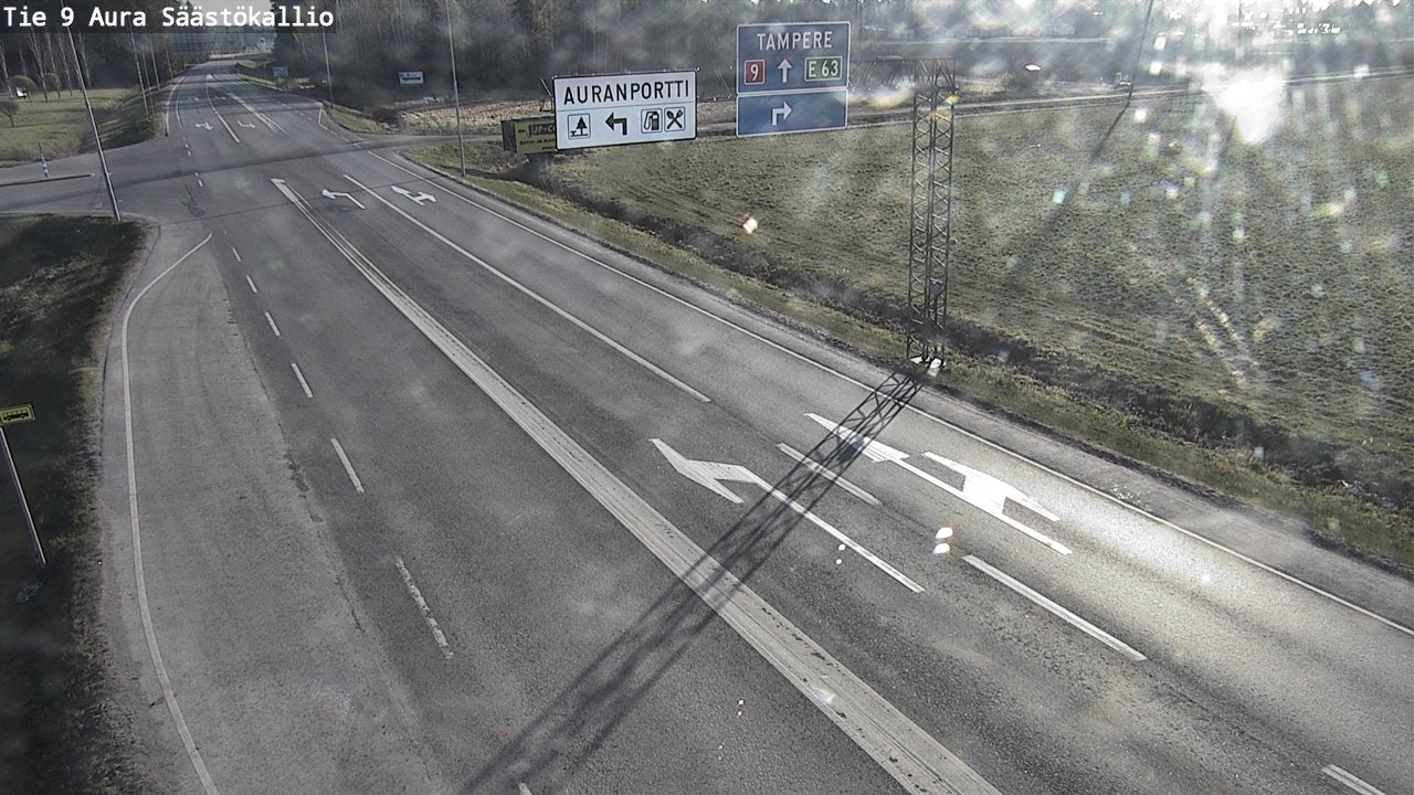 Weather Camera Image Road 9 Aura, Säästökallio, Aura, Varsinais-Suomi