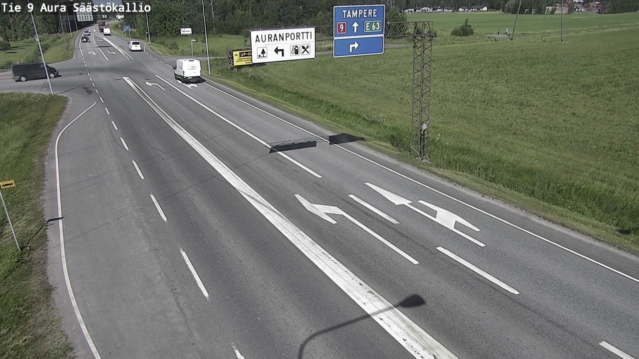 Weather Camera Image Väg 9 Aura, Säästökallio, Aura, Varsinais-Suomi