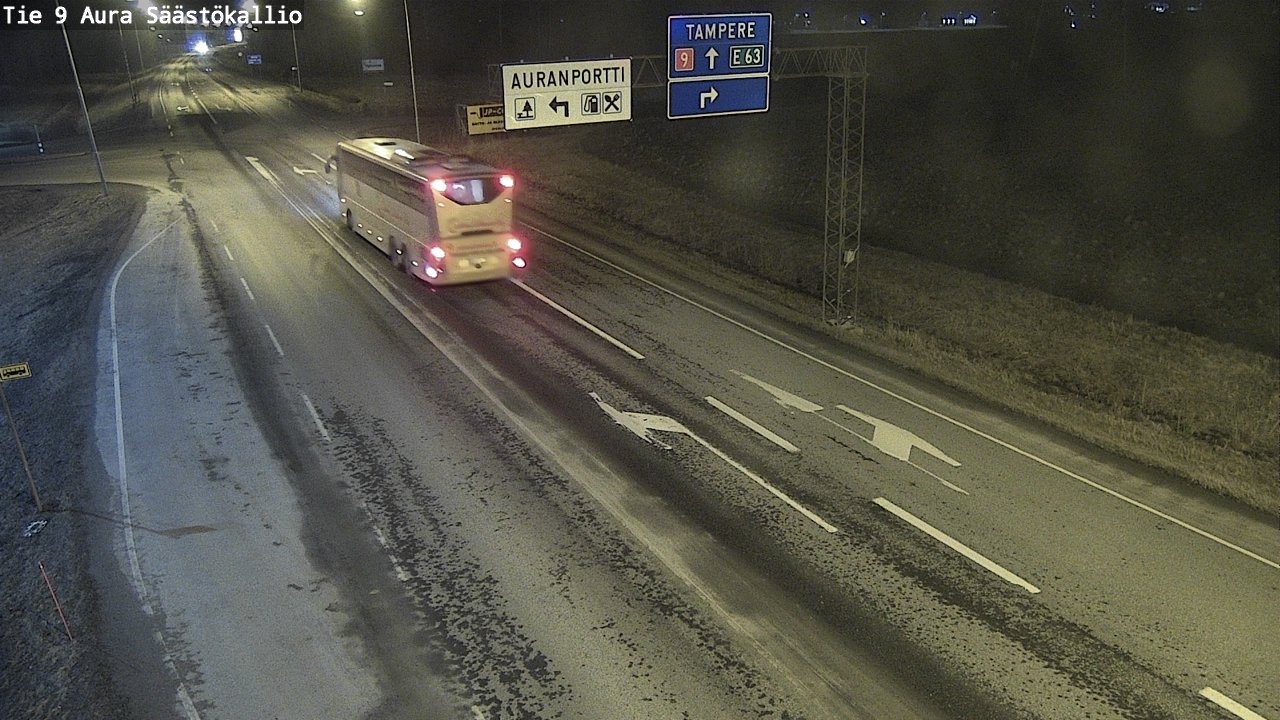 Weather Camera Image Road 9 Aura, Säästökallio, Aura, Varsinais-Suomi
