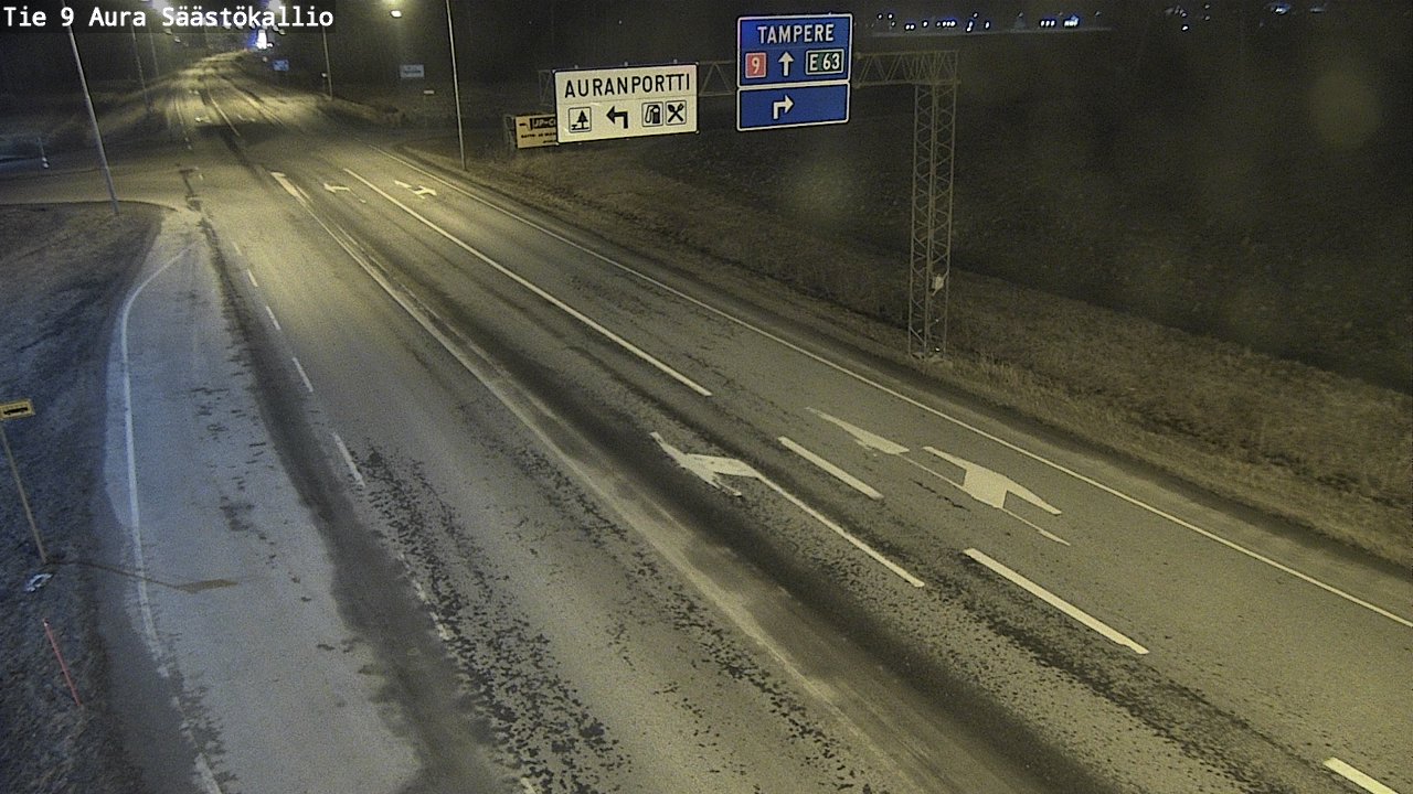 Weather Camera Image Road 9 Aura, Säästökallio, Aura, Varsinais-Suomi