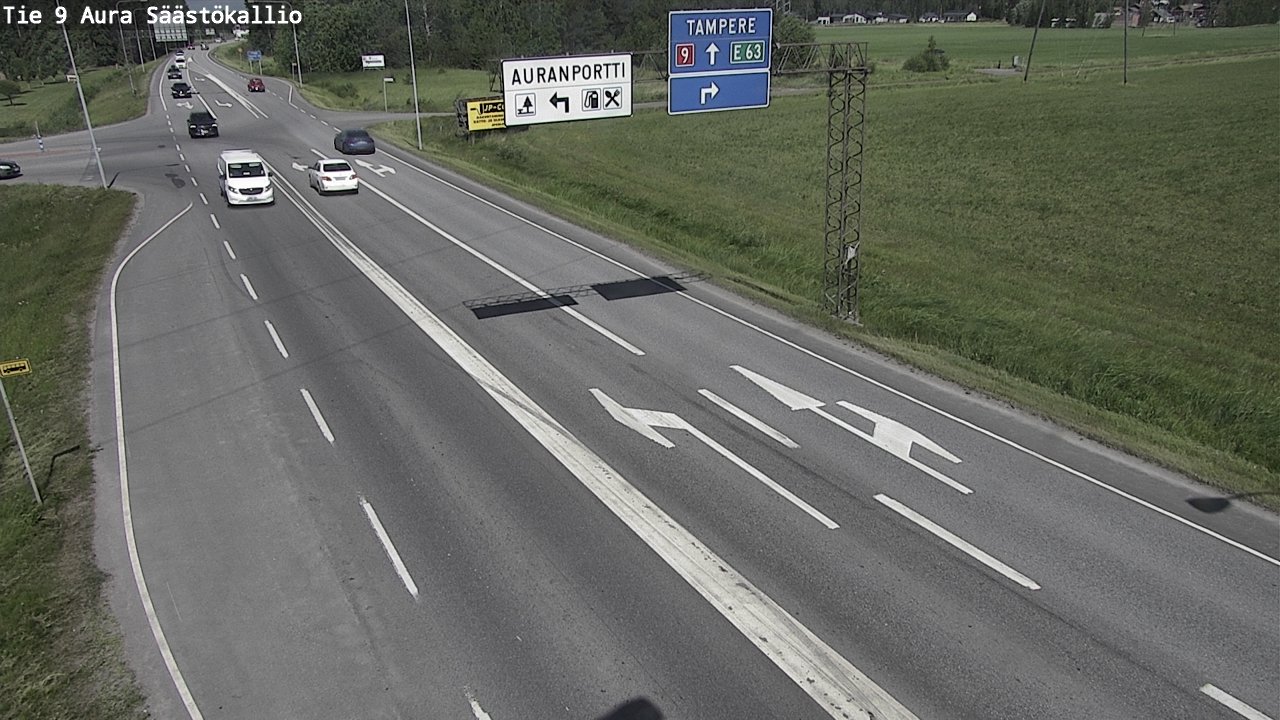 Weather Camera Image Väg 9 Aura, Säästökallio, Aura, Varsinais-Suomi