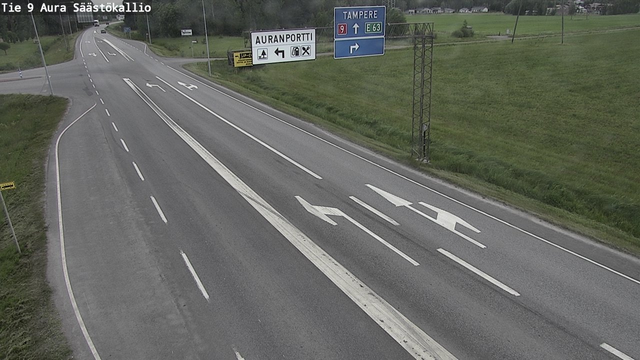Weather Camera Image Väg 9 Aura, Säästökallio, Aura, Varsinais-Suomi