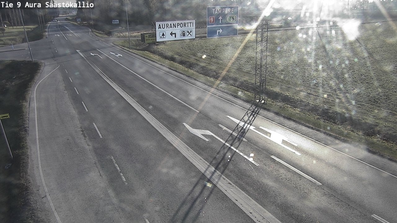 Weather Camera Image Väg 9 Aura, Säästökallio, Aura, Varsinais-Suomi