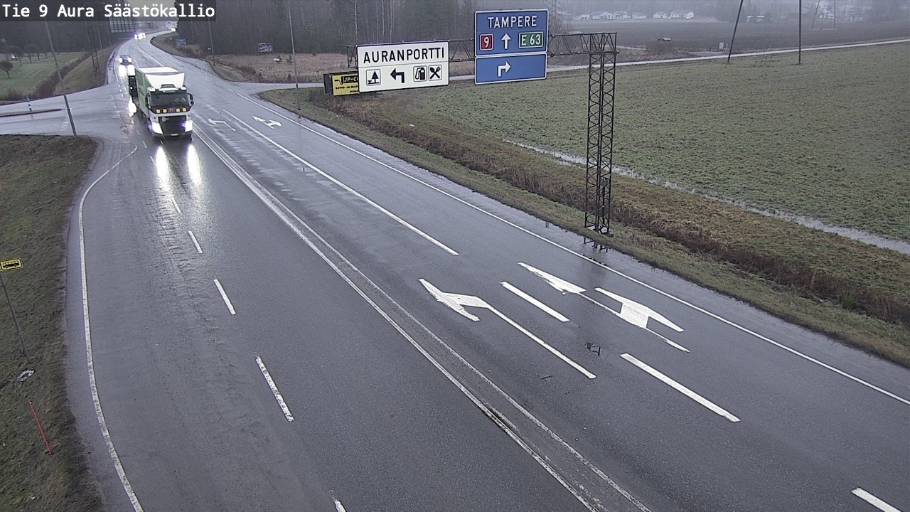 Weather Camera Image Väg 9 Aura, Säästökallio, Aura, Varsinais-Suomi