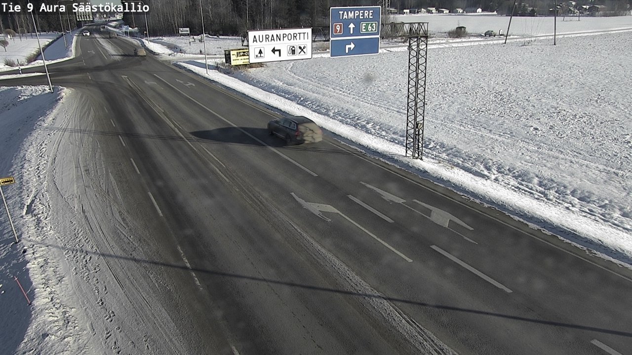 Weather Camera Image Road 9 Aura, Säästökallio, Aura, Varsinais-Suomi