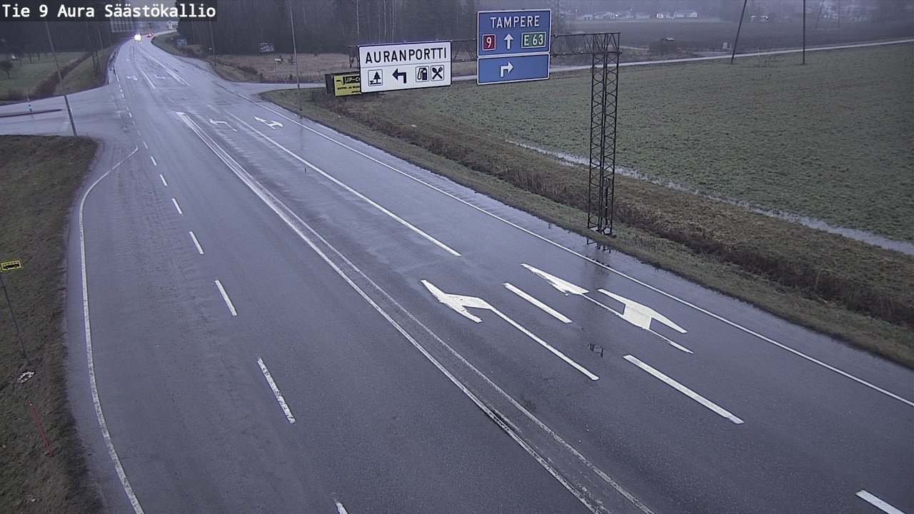 Weather Camera Image Väg 9 Aura, Säästökallio, Aura, Varsinais-Suomi