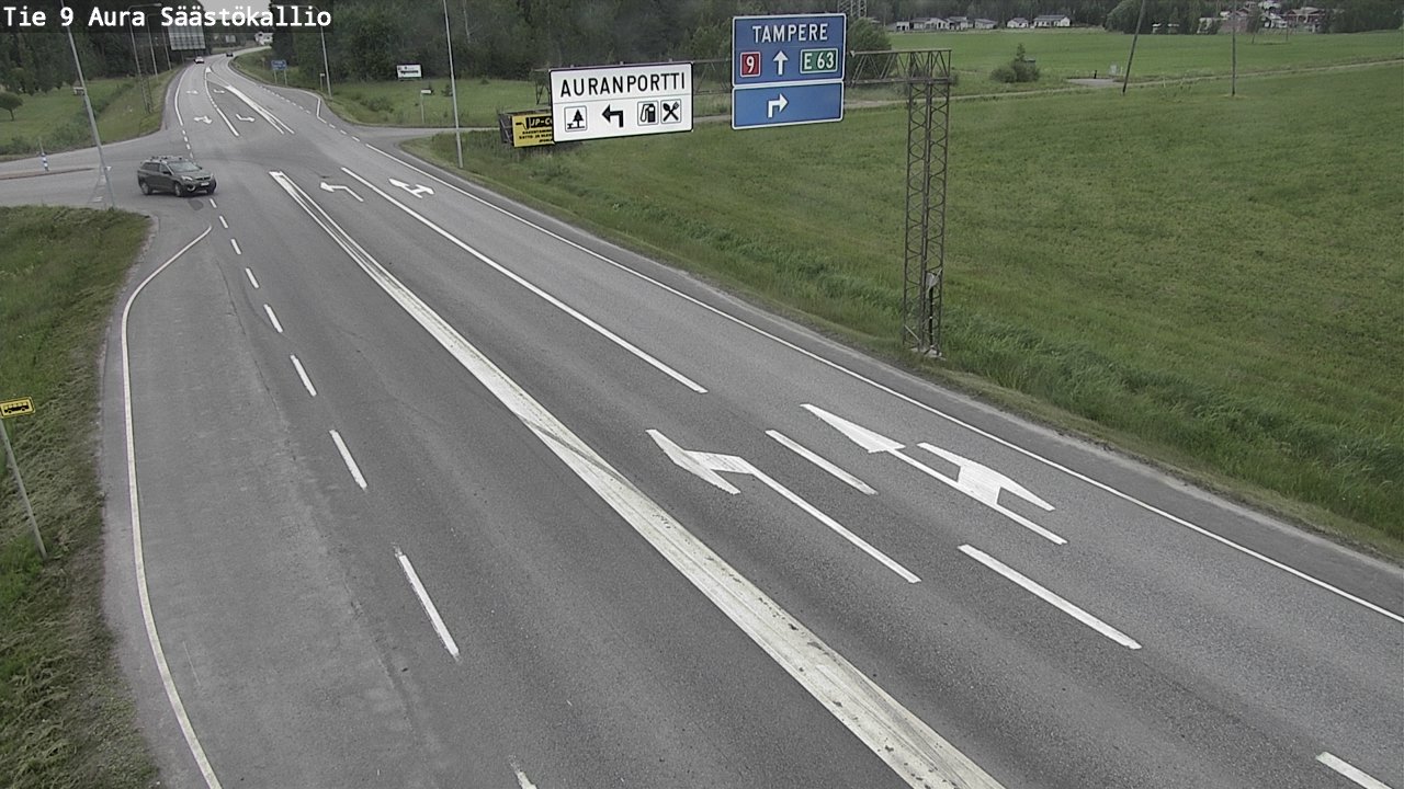 Weather Camera Image Väg 9 Aura, Säästökallio, Aura, Varsinais-Suomi