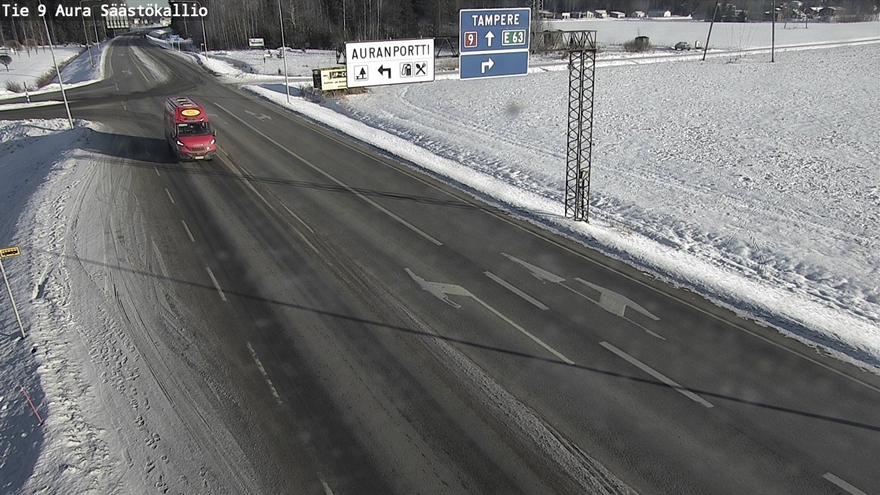 Weather Camera Image Road 9 Aura, Säästökallio, Aura, Varsinais-Suomi